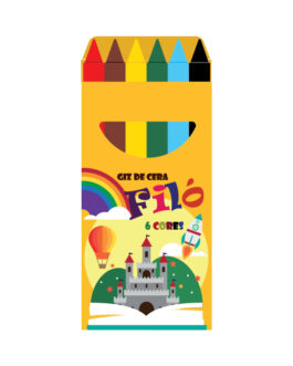 CAIXA CARTÃO PERSONALIZADA COM 6 GIZ DE CERA – FCEST6GIZ