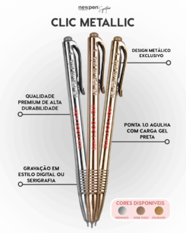 CANETA CLIC METALLIC